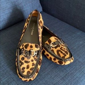 Donald J. Pliner Animal print leather loafers
